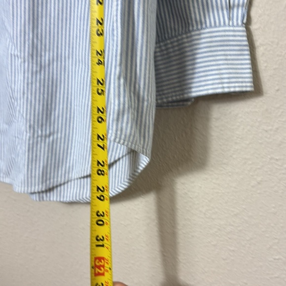 Ralph Lauren Classic Fit Stripe White Blue Botton Down Shirt size 16 1/2 (32-33) - Picture 8 of 8